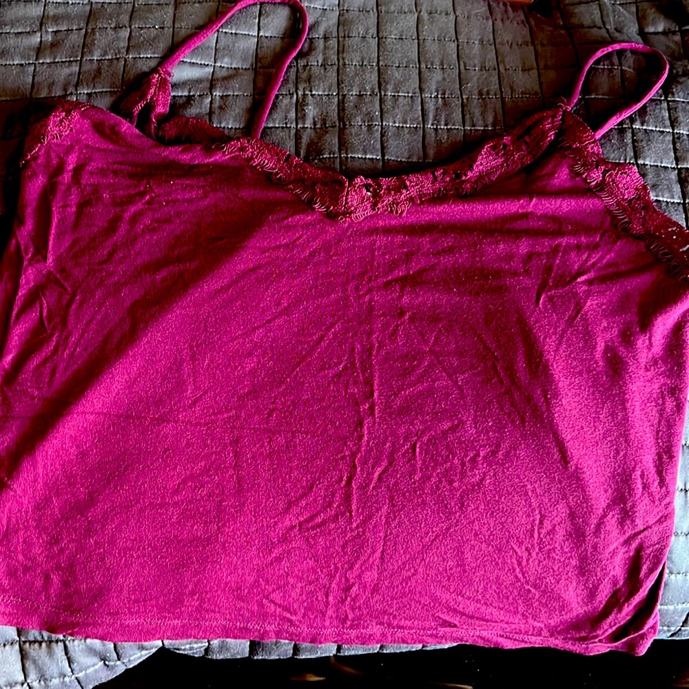 Red crop tank by LA hearts